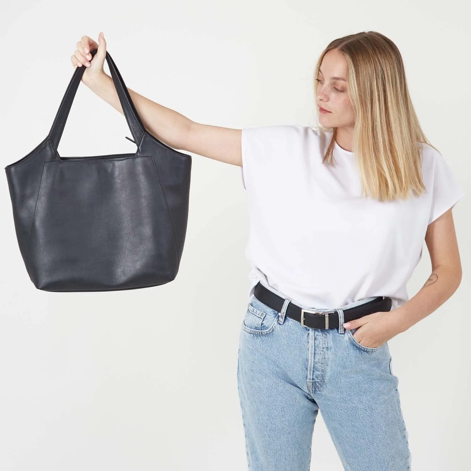 Executive Vegan Leather Business Tote | Black