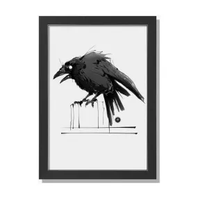 Feisty Crow Print