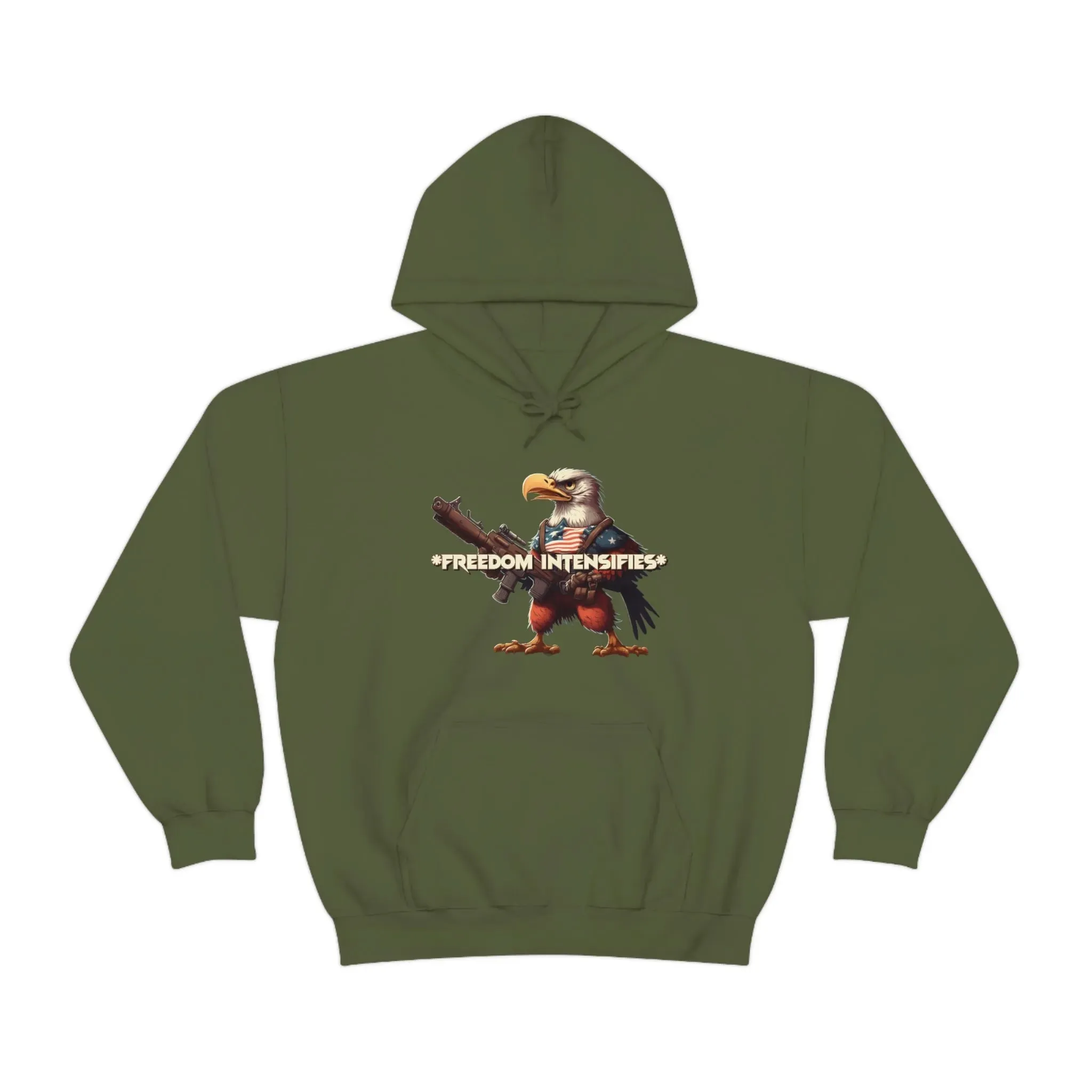 Freedom Intensifies Patriotic Eagle Unisex Heavy Blend™ Hooded Sweatshirt