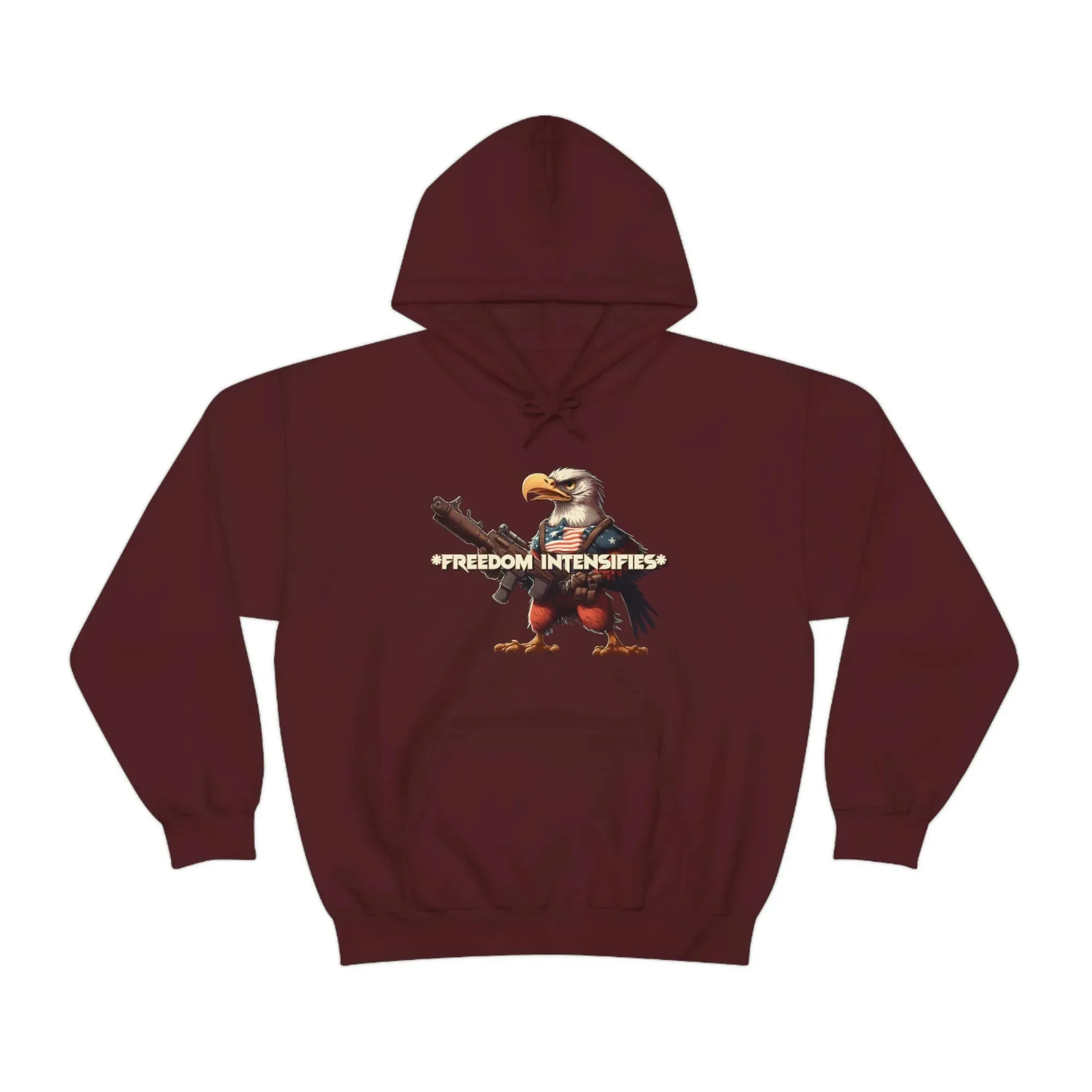 Freedom Intensifies Patriotic Eagle Unisex Heavy Blend™ Hooded Sweatshirt