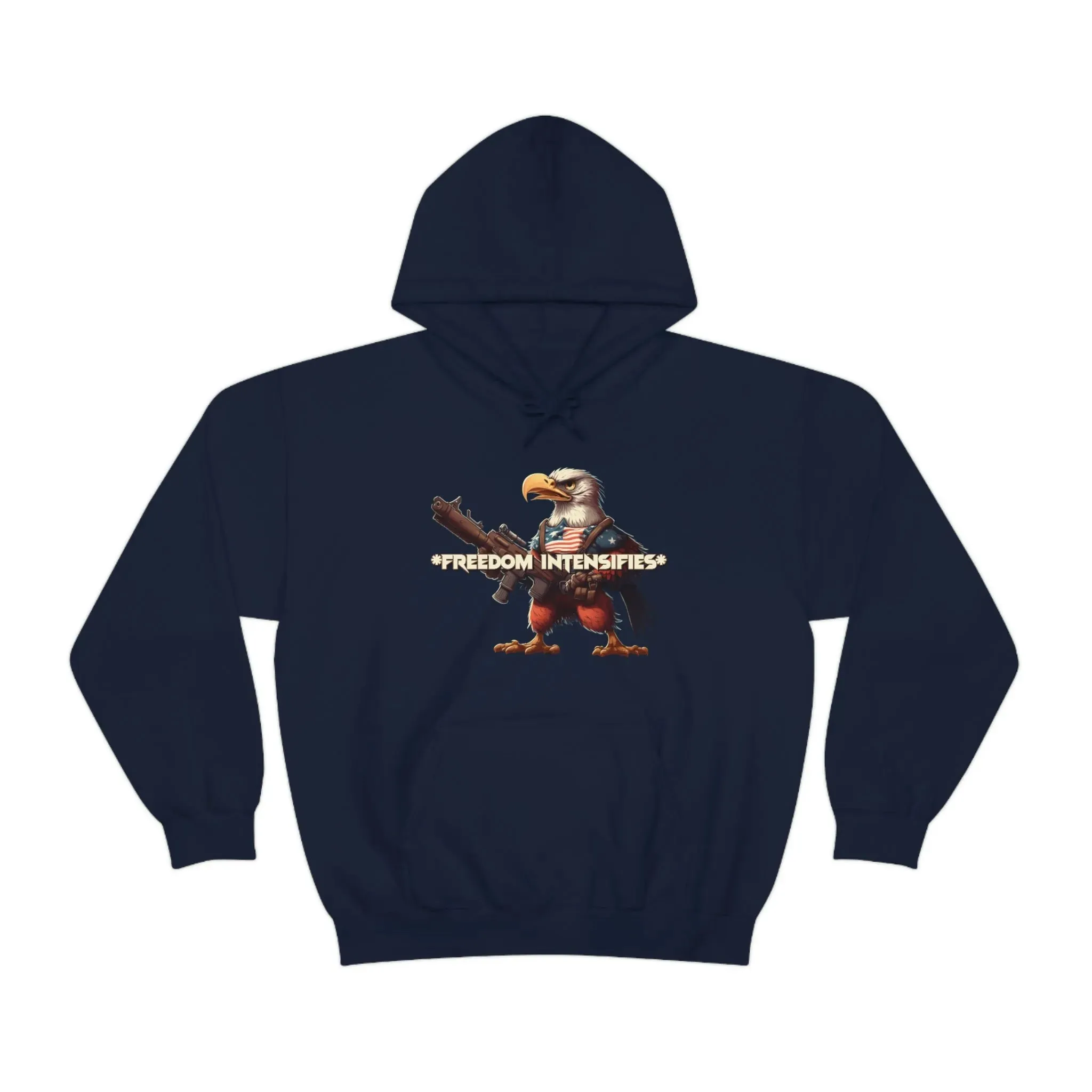 Freedom Intensifies Patriotic Eagle Unisex Heavy Blend™ Hooded Sweatshirt