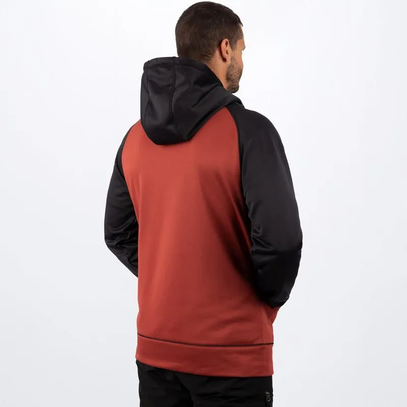 FXR Men's Helium Tech Pullover Fleece Black/Rust