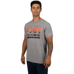 FXR Men's Race Division Premium Tee Grey Heather/Lava