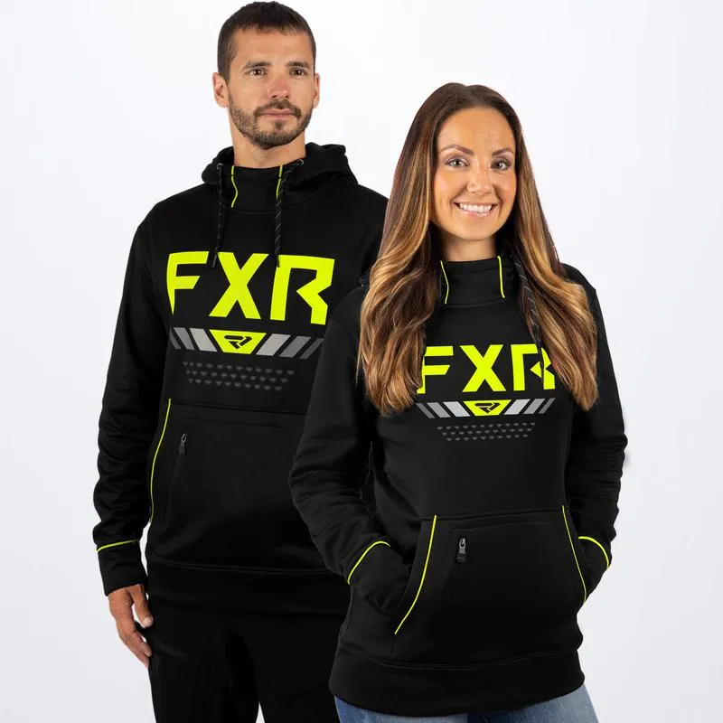 FXR Unisex Podium Tech Pullover Fleece Black/Hi-Vis