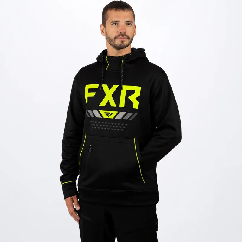 FXR Unisex Podium Tech Pullover Fleece Black/Hi-Vis