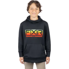 FXR Youth Podium Tech Pullover Fleece Black/Inferno