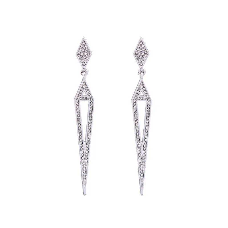 Geometric Spike Crystal Drop Dangle Earring