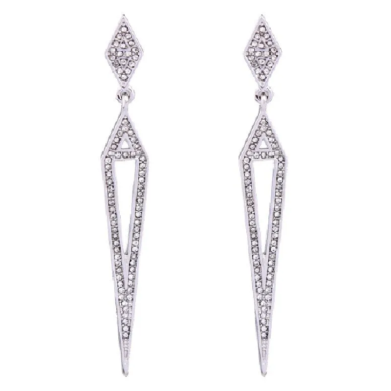 Geometric Spike Crystal Drop Dangle Earring