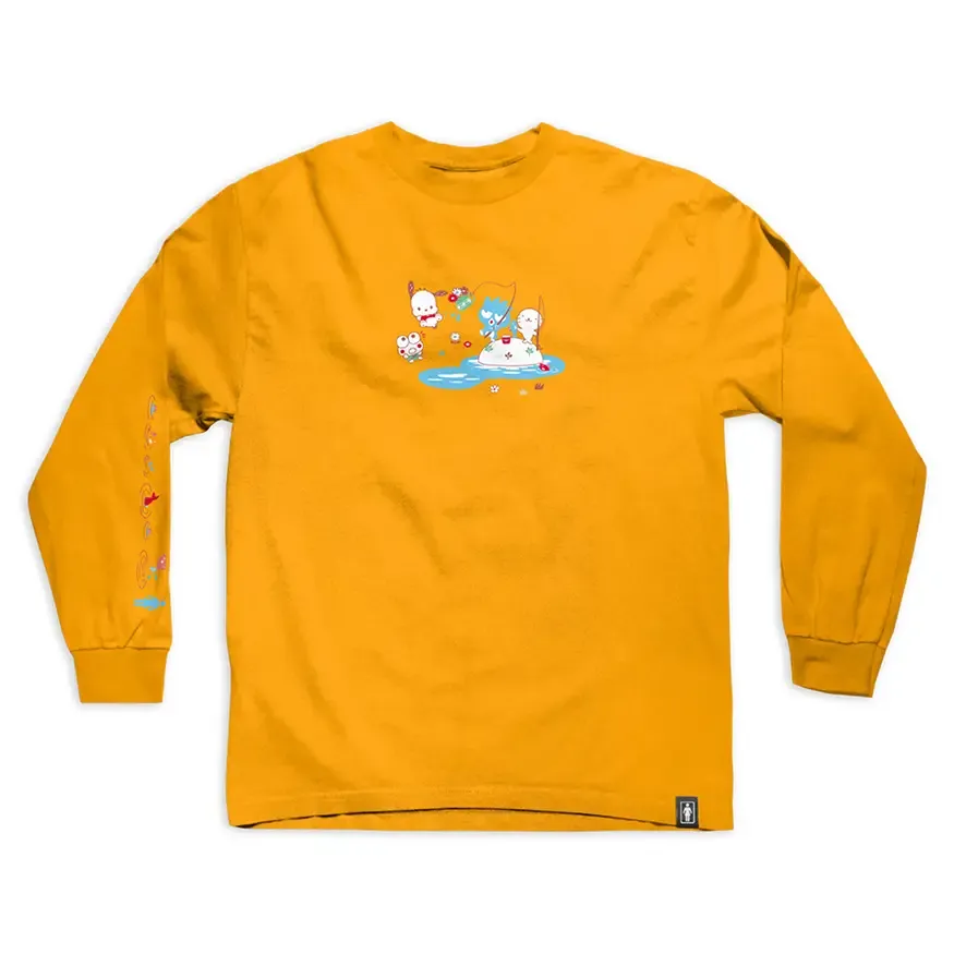 Girl Skateboards x Hello Kitty Fishing L/S Tee Shirt - Gold