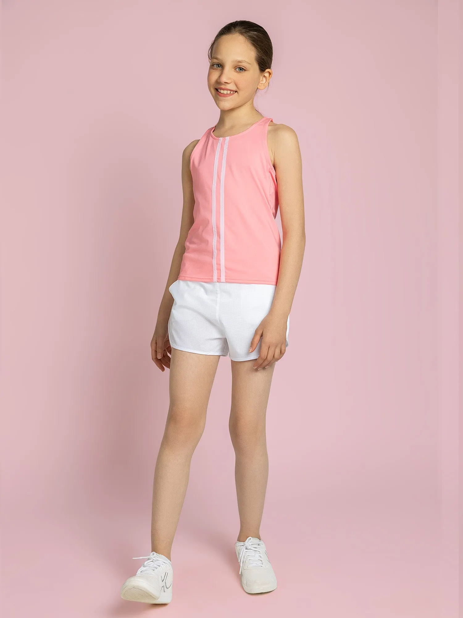 Girls Double Layer Shorts - White