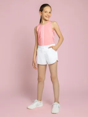 Girls Double Layer Shorts - White