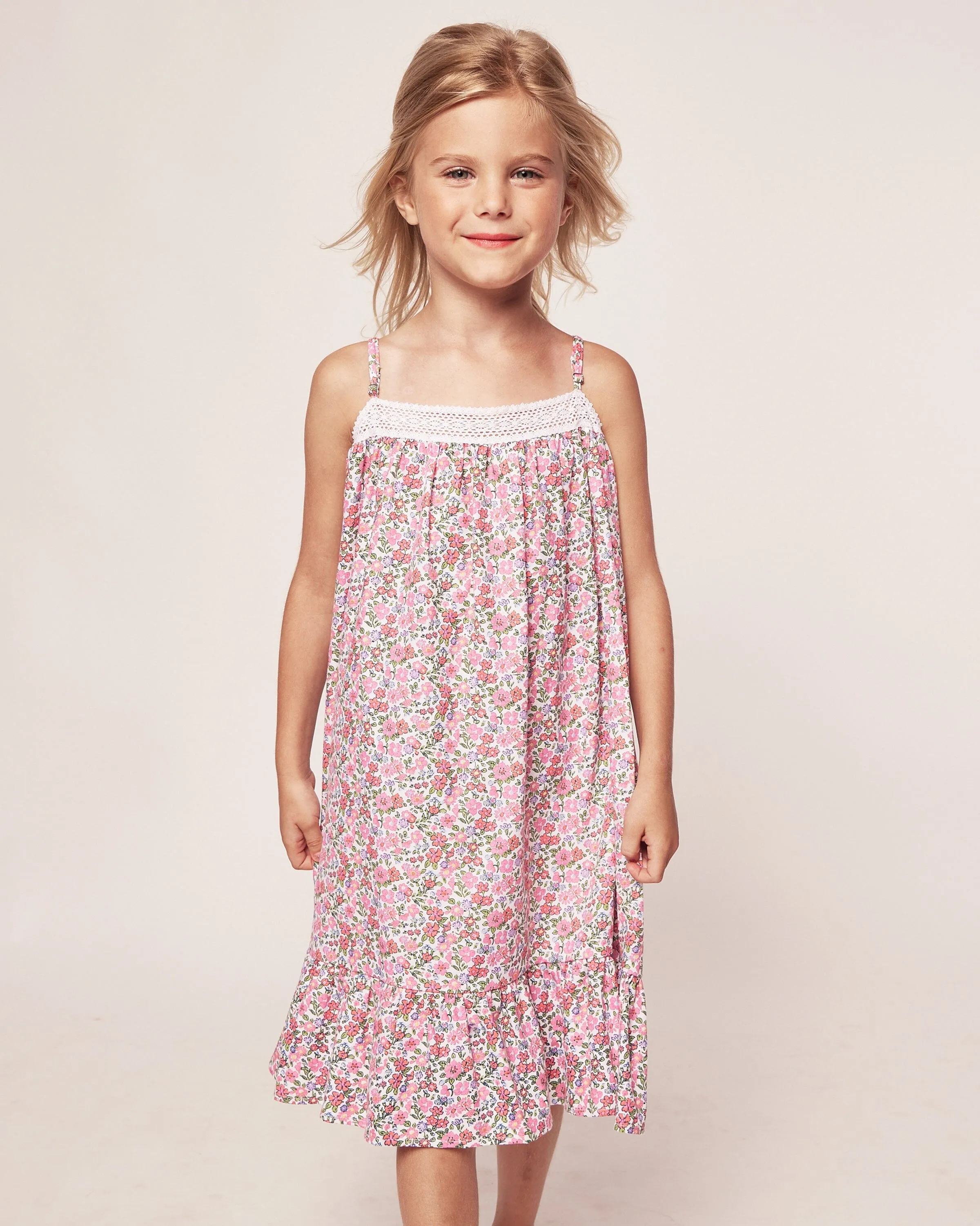 Girl's Twill Lily Nightgown | Fleurs de Rose