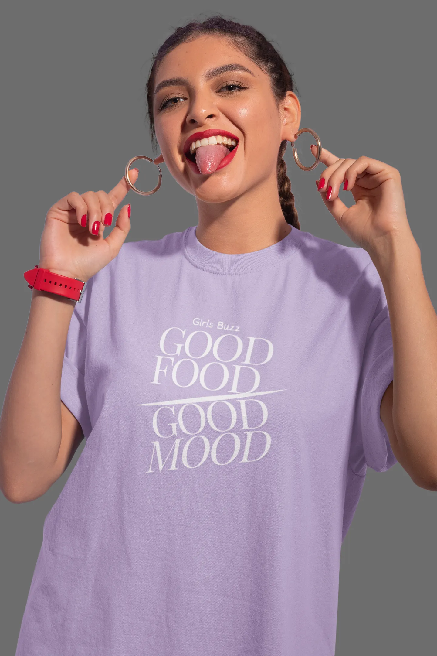 Good Food Good Mood Oversized Tee