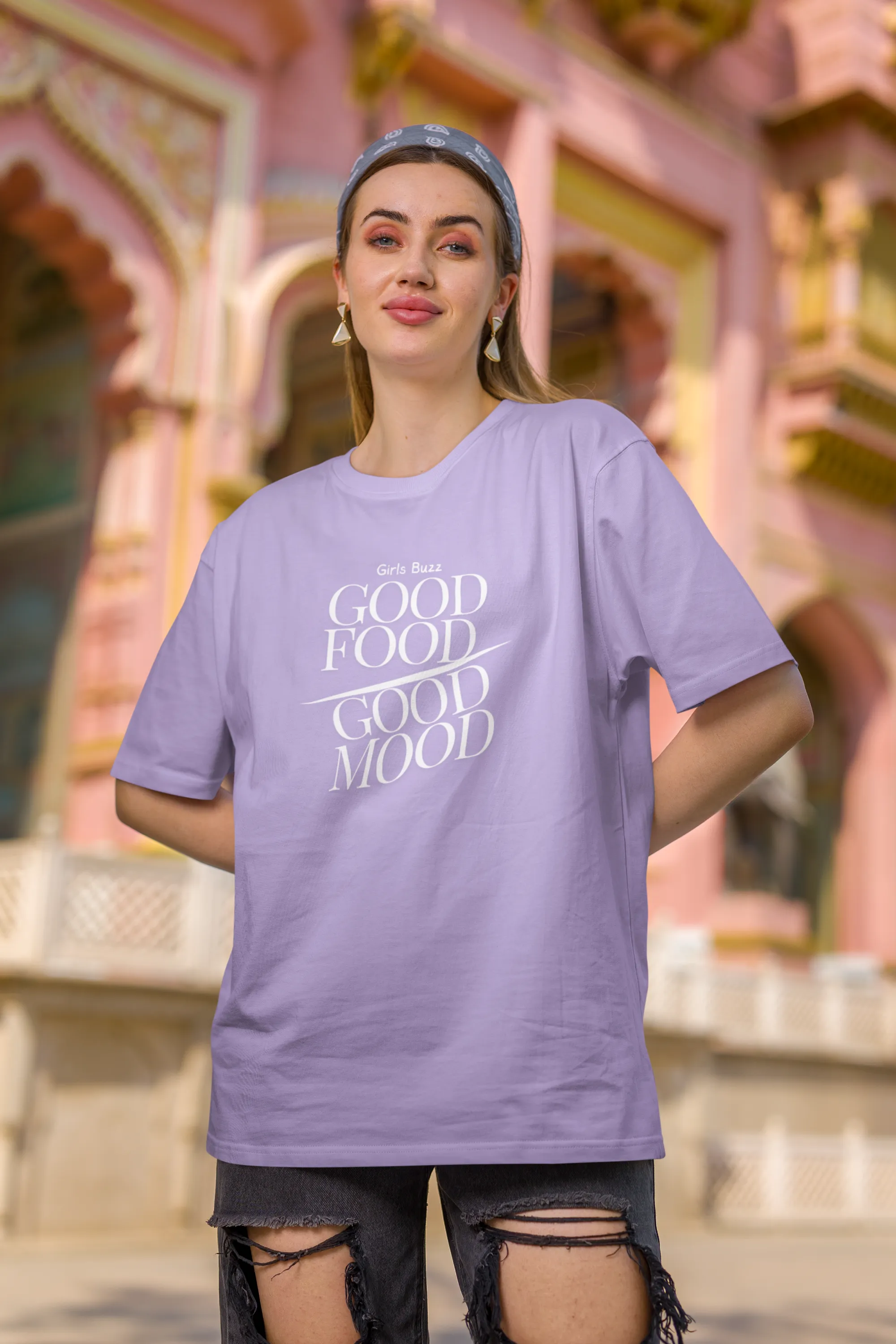 Good Food Good Mood Oversized Tee