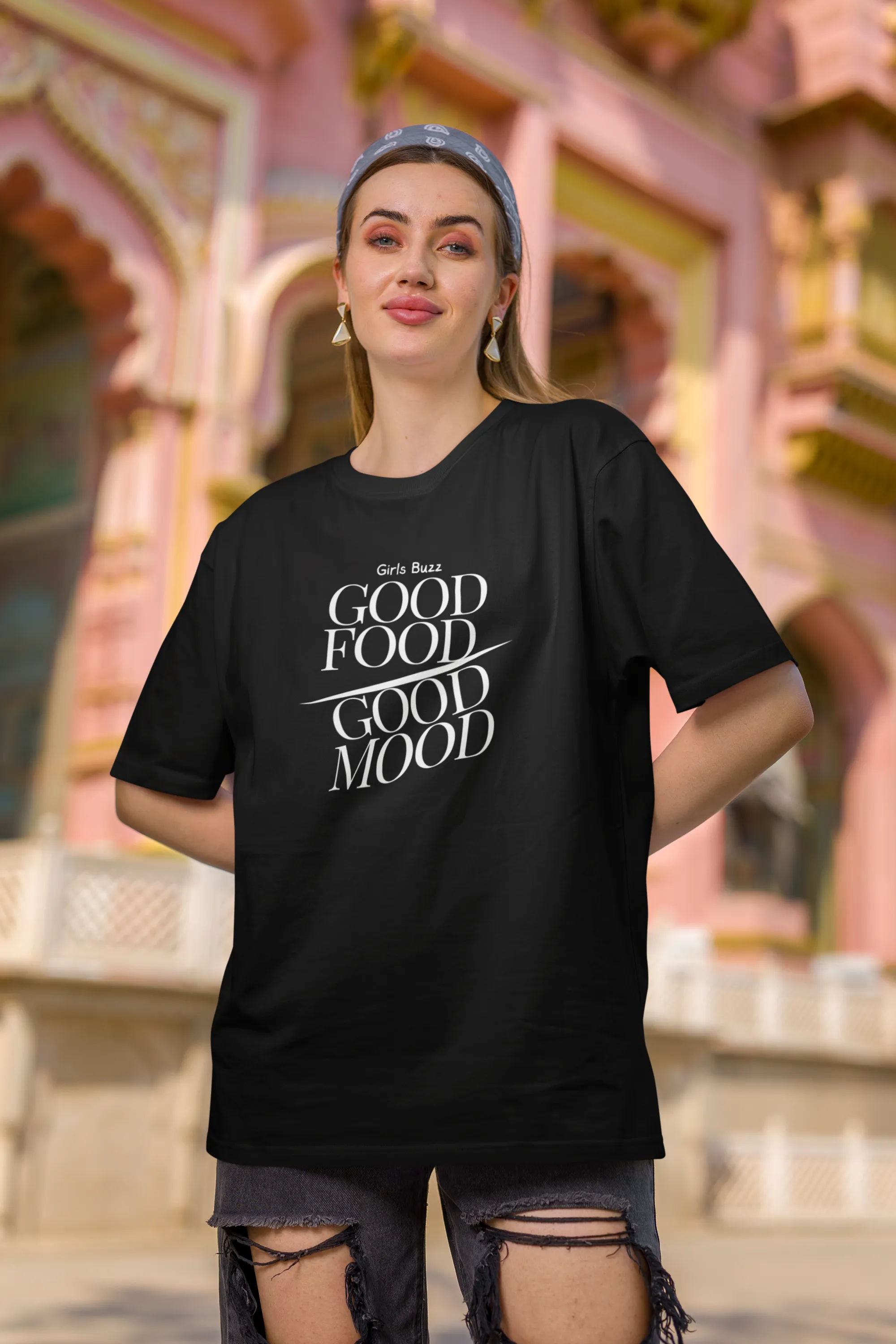 Good Food Good Mood Oversized Tee