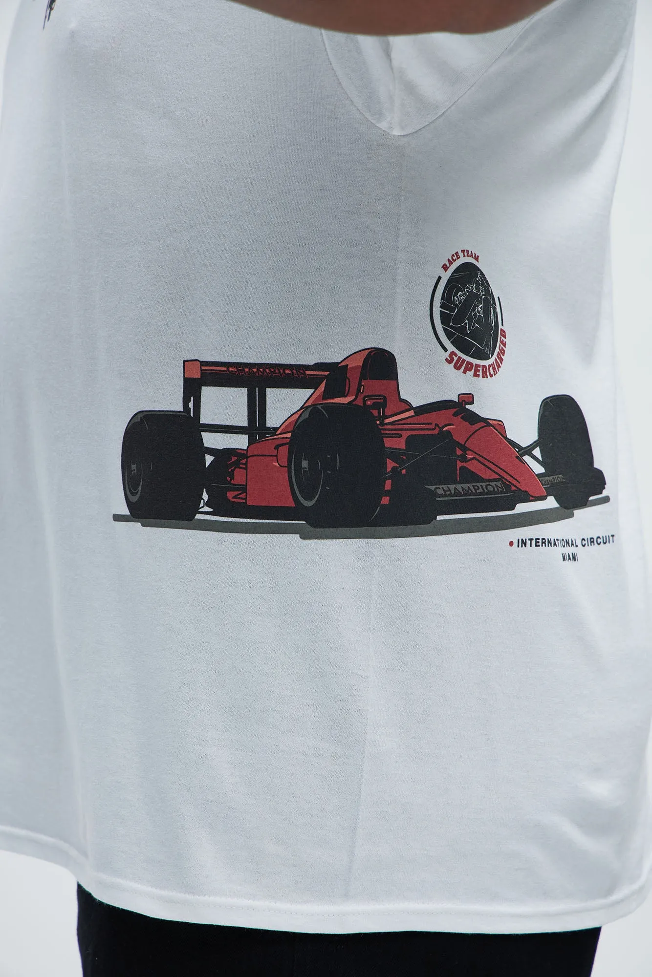 Grand Prix Racing Car Short Sleeve Tee - White