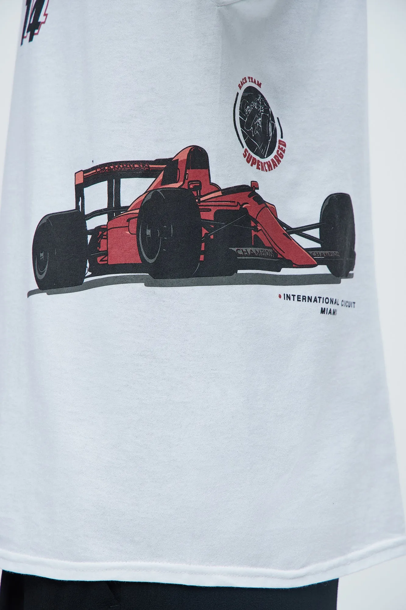 Grand Prix Racing Car Short Sleeve Tee - White