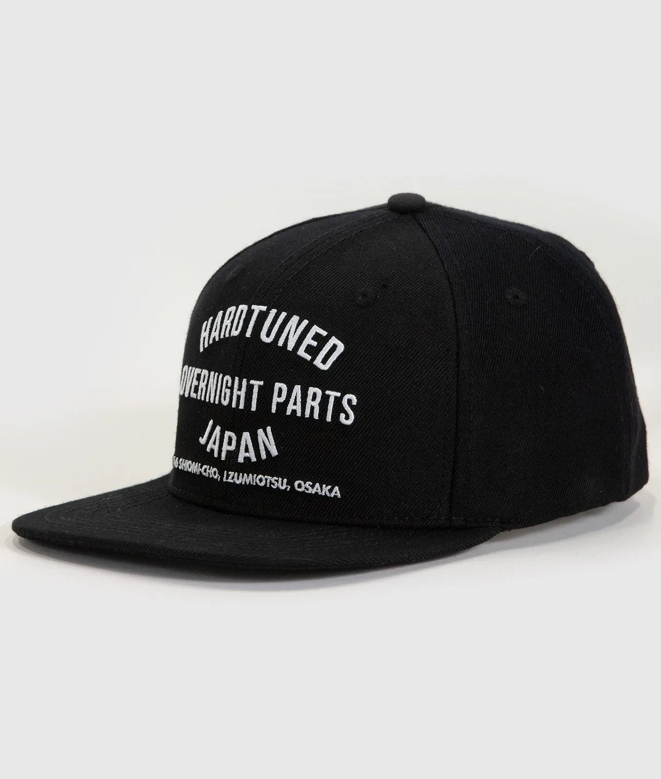 Hardtuned Overnight Parts Black Flat Brim Cap