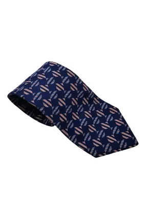 HAWES AND CURTIS 100% Silk Classic Length Blue and Pink Tie (59)