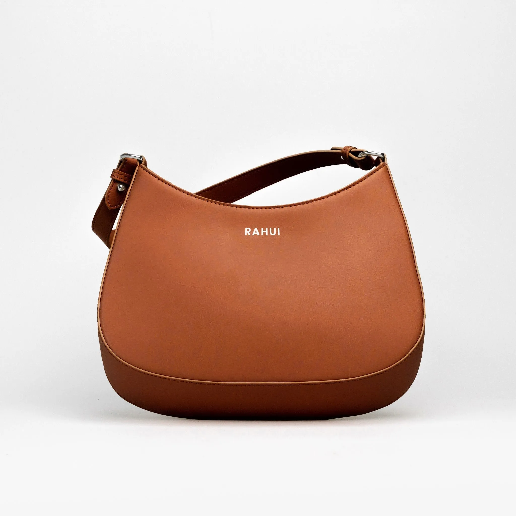 Hazel Apple Leather Mini Handbag | Tan