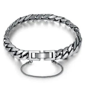 Horse Link Chain 925 Sterling Silver Genuine Bracelet