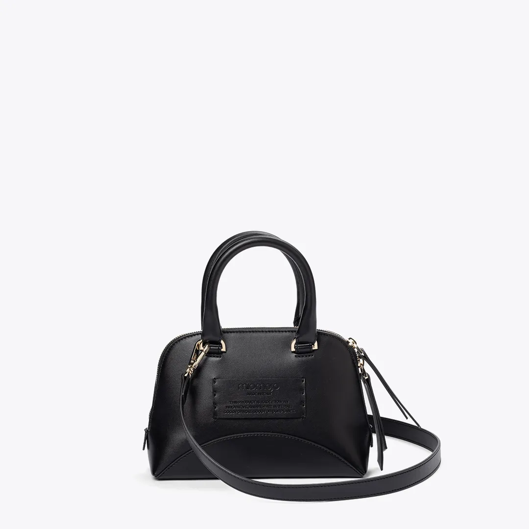 Isotta Vegan Apple Leather Mini Handbag | Black