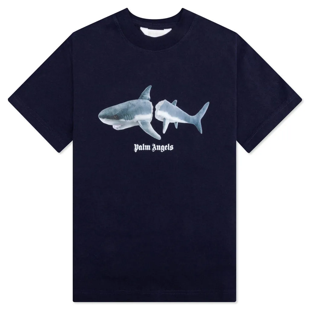 Kids Shark T-Shirt - Navy Blue