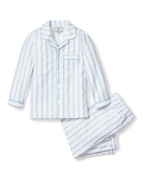 Kid's Twill Pajama Set | Periwinkle Stripe