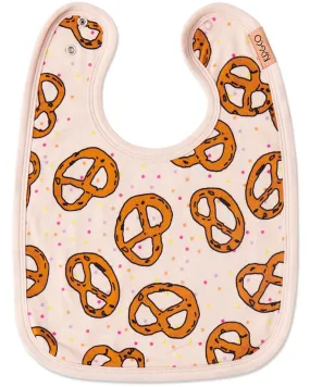 Kip & Co BABY | Pretzels Pink Organic Cotton Bib