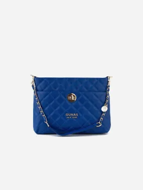 Koi Quilted Vegan Leather Shoulder Bag | Blue