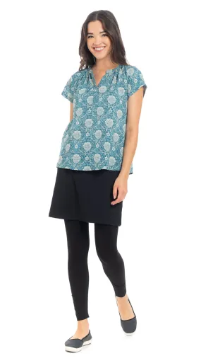 Lakshmi Top-denim-org.cotton blockprint