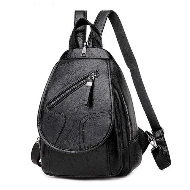 Large Capacity Luxury Multifunction PU Leather Crossbody Bag and School Bag