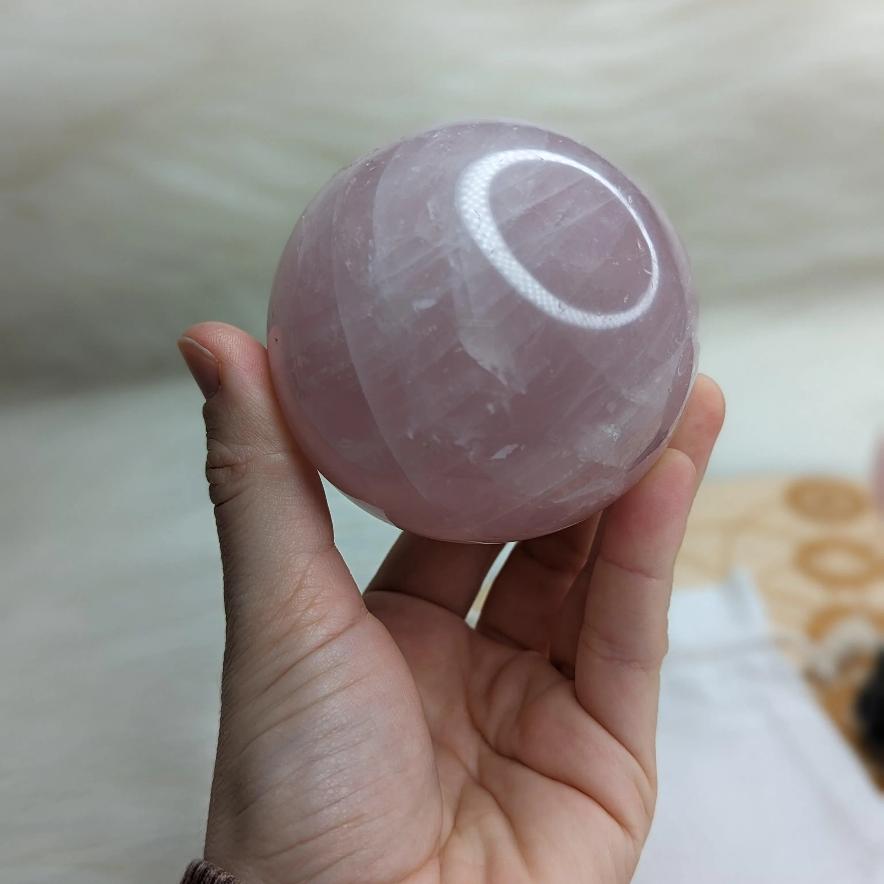 Large Rose Quartz Sphere~ Pink Loving Energy~