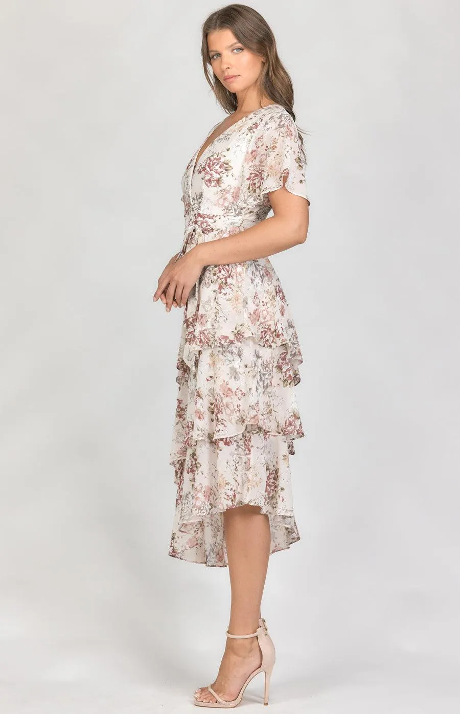 Lennie Midi Dress - Ivory Floral