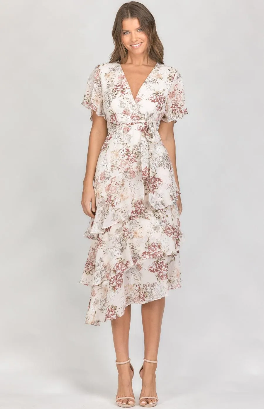 Lennie Midi Dress - Ivory Floral