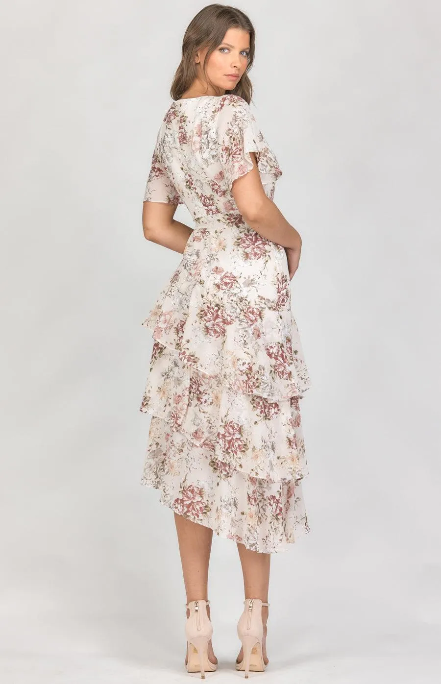 Lennie Midi Dress - Ivory Floral