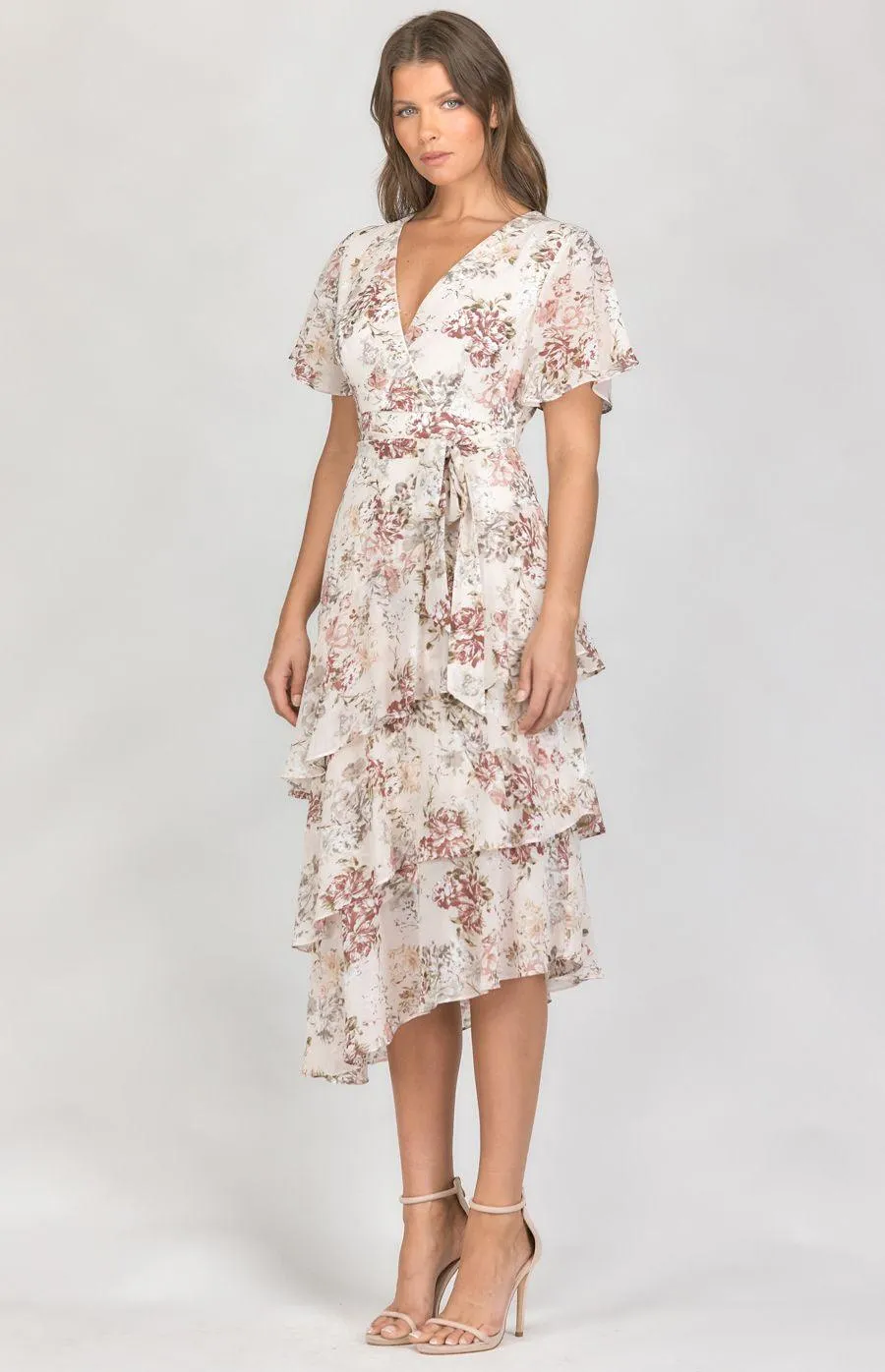 Lennie Midi Dress - Ivory Floral