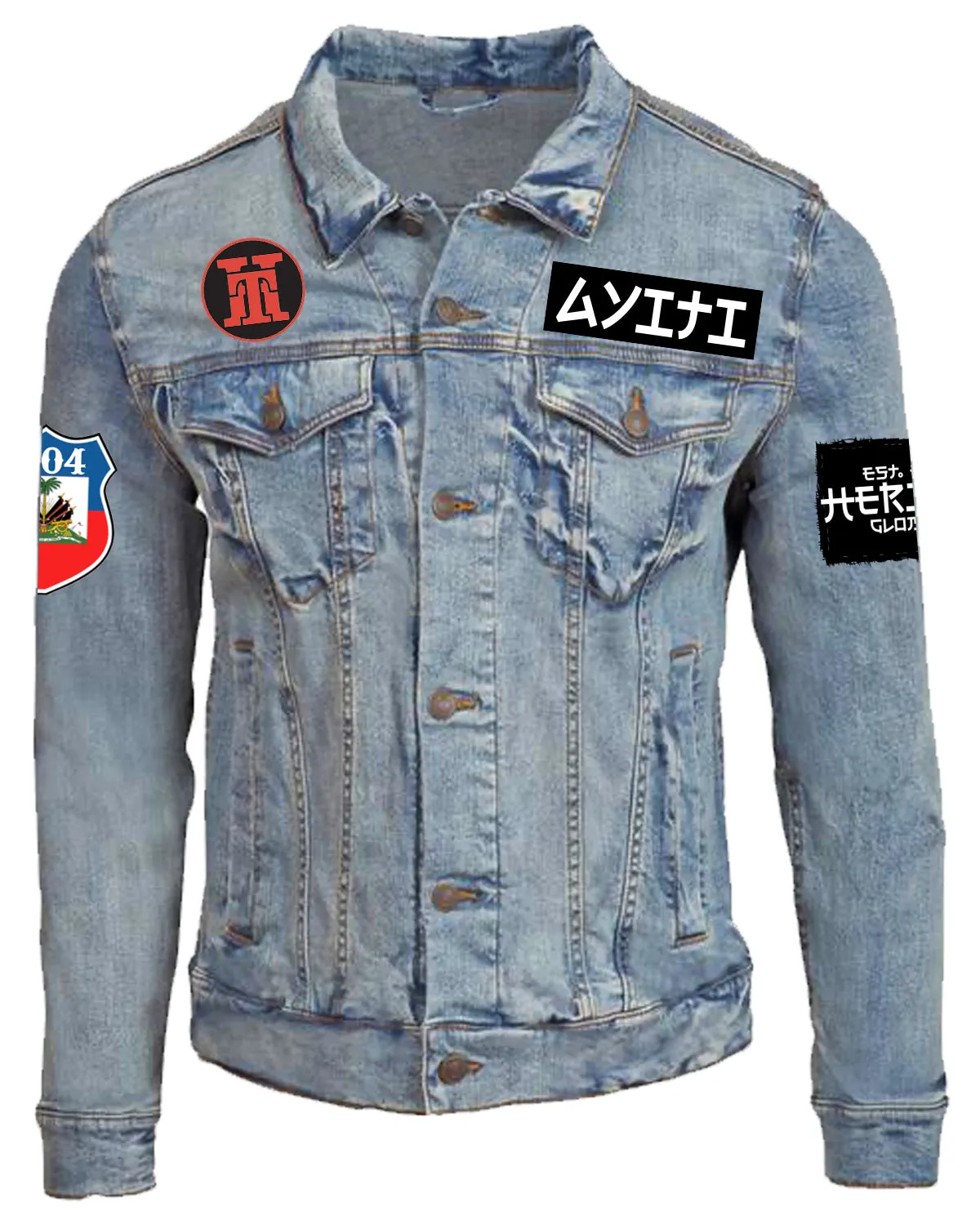 L'UNION FAIT LA FORCE-1804 (NM) STATUE-DENIM JACKET (UNISEX)