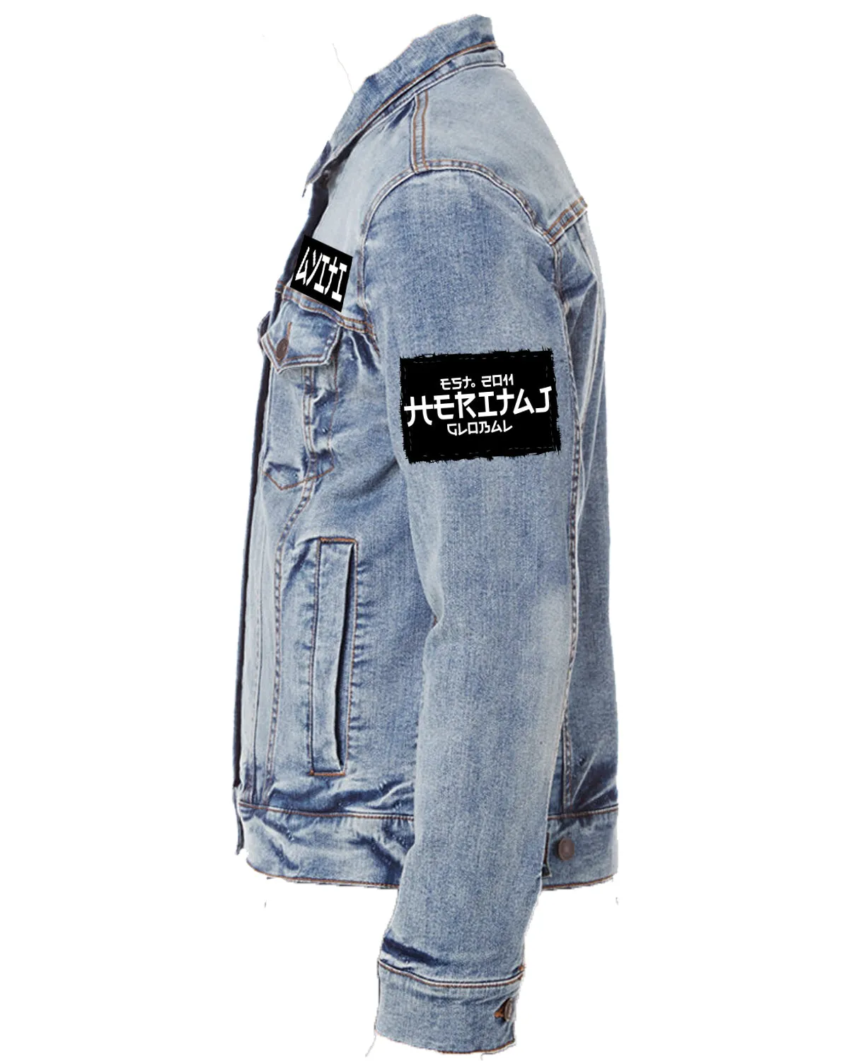 L'UNION FAIT LA FORCE-1804 (NM) STATUE-DENIM JACKET (UNISEX)