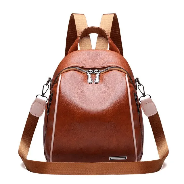 Luxury PU Leather Shell Bag, Travel Bag and Backpack