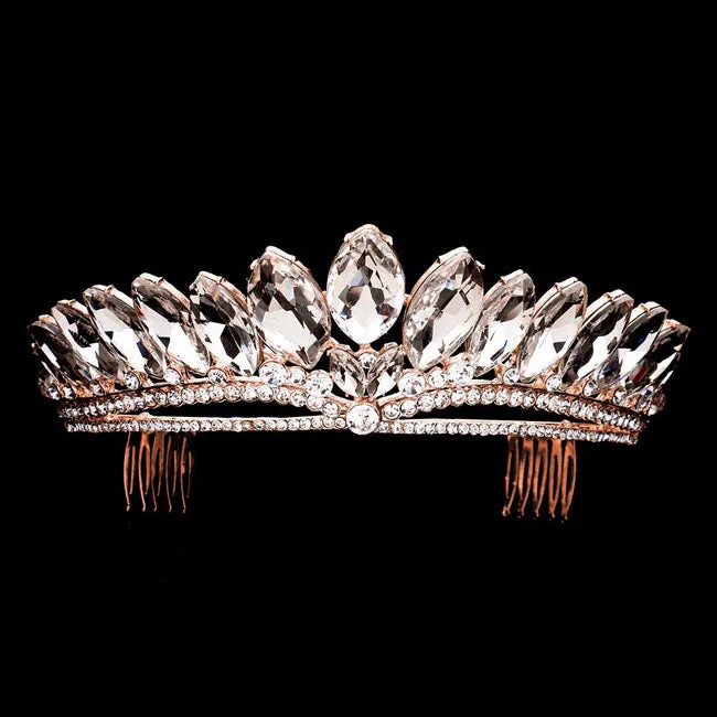 Marquise Stone Cluster Princess Tiara