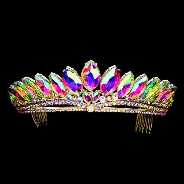 Marquise Stone Cluster Princess Tiara