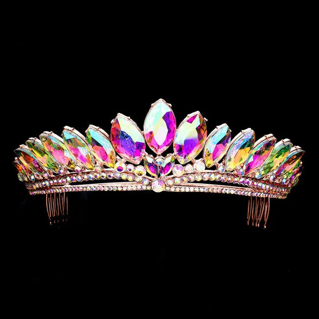 Marquise Stone Cluster Princess Tiara