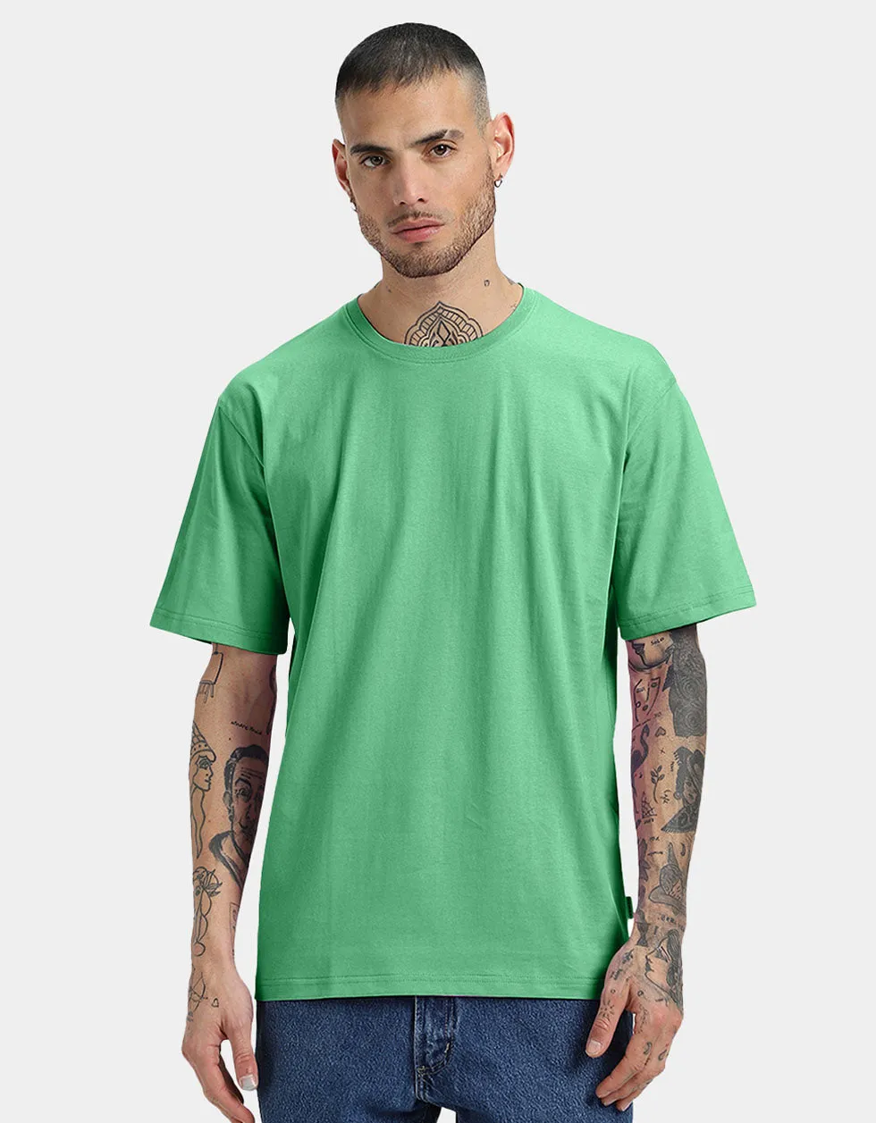 Men's Mint Oversized Solid Tshirt