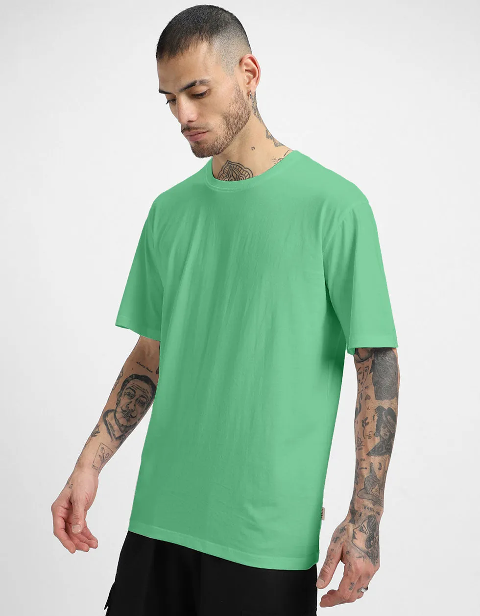 Men's Mint Oversized Solid Tshirt