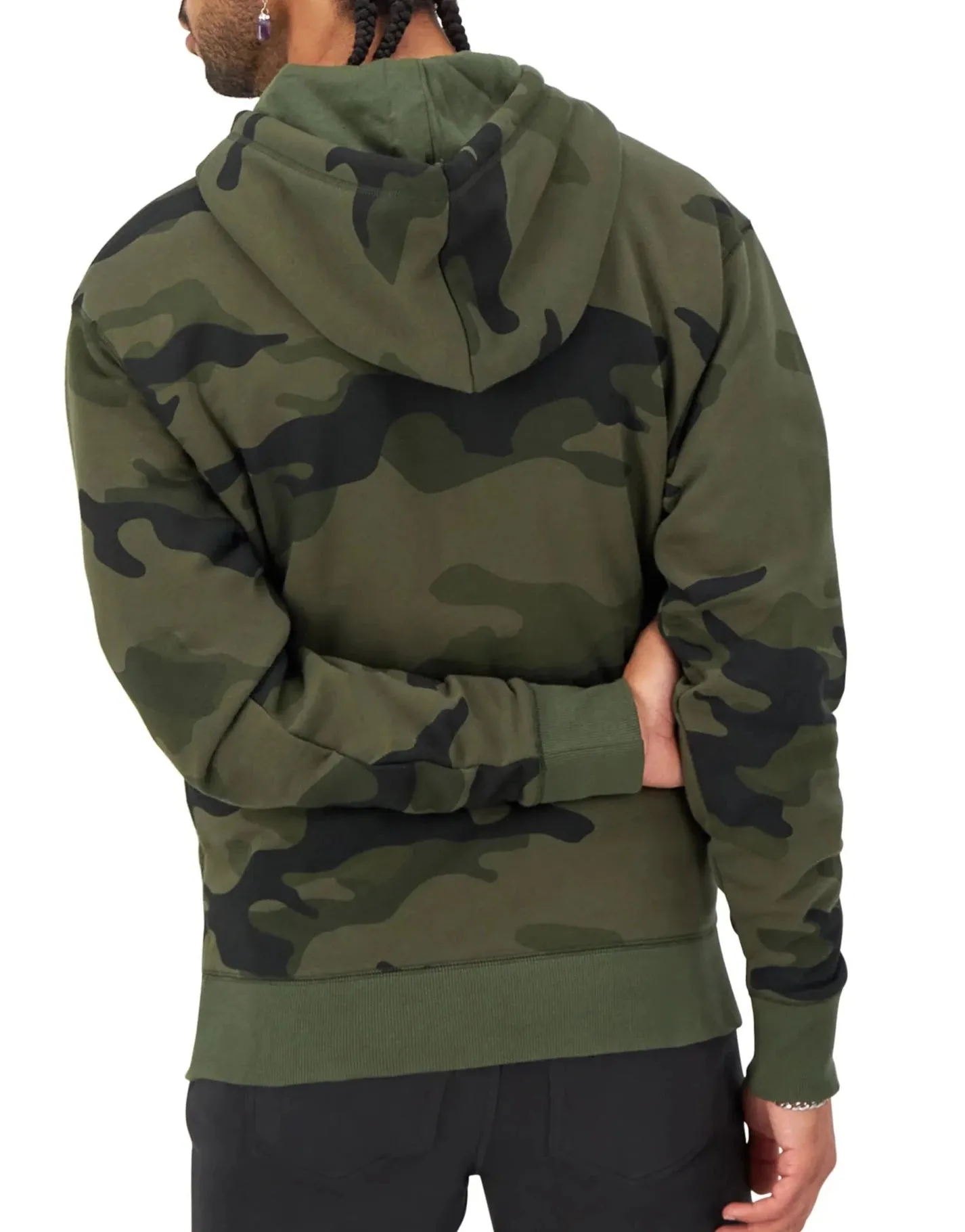 Men's Patch Logo Camouflage Hoodie