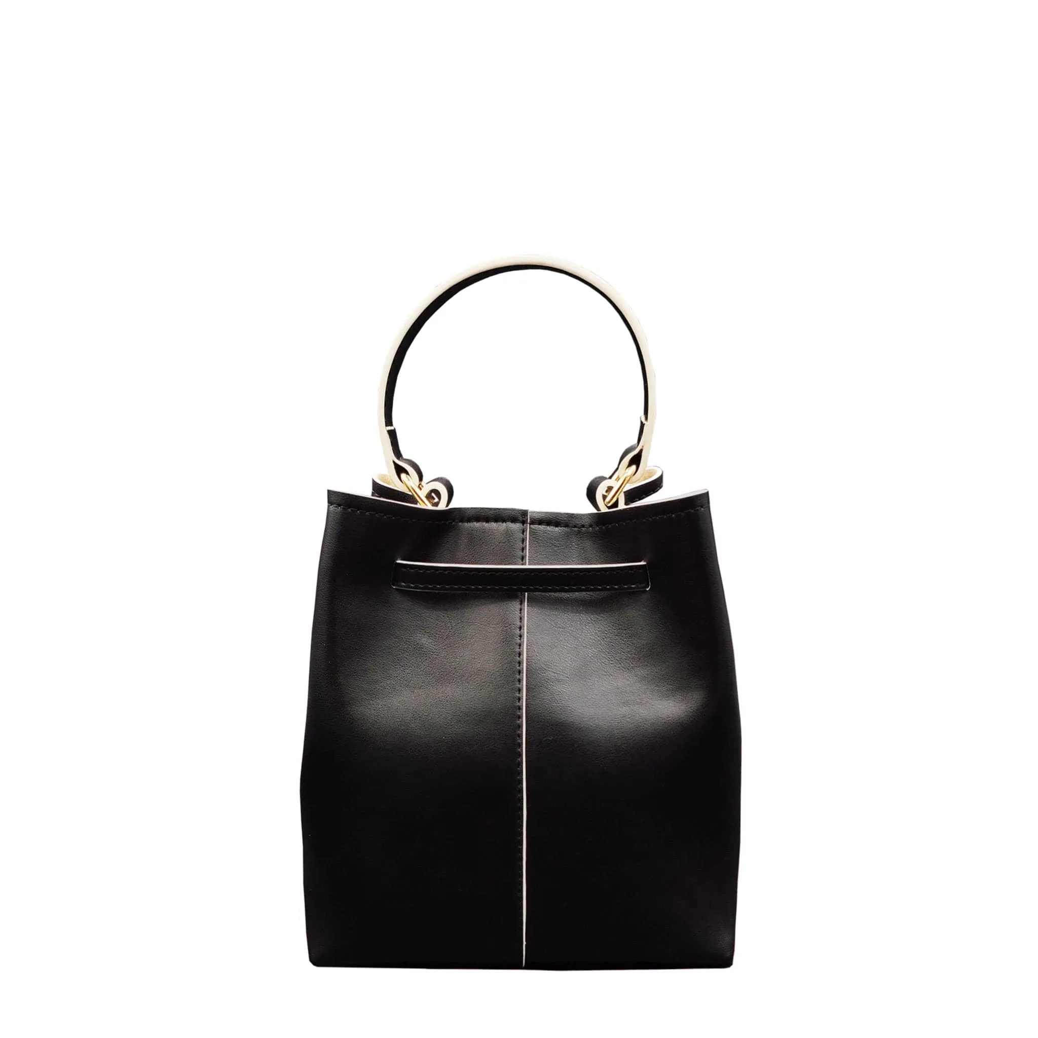 Mia Desserto Cactus Leather Vegan Bucket Bag | Black