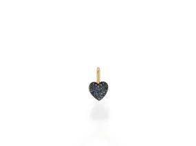 Mini Sapphire Pave Heart Charm Only