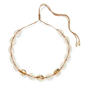 Multi-layer Gold Plated Puka Shell Rope Necklace