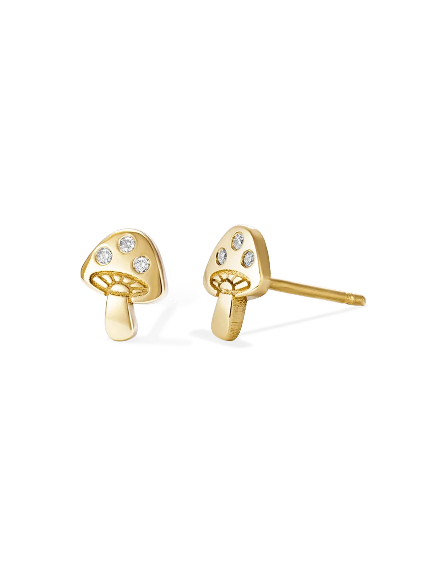 Mushroom Stud Earrings